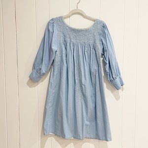Mi Golondrina Camelia Coco Celeste Dress- XS
